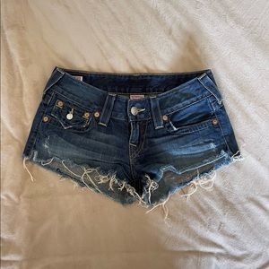 True Religion Low Rise Jean Shorts